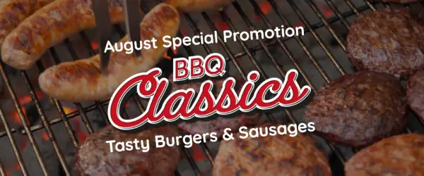 Enjoy BBQ Classics This August&colon; Tasty Burgers & Sausages
