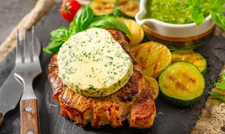 Garlic Butter Pork Steaks